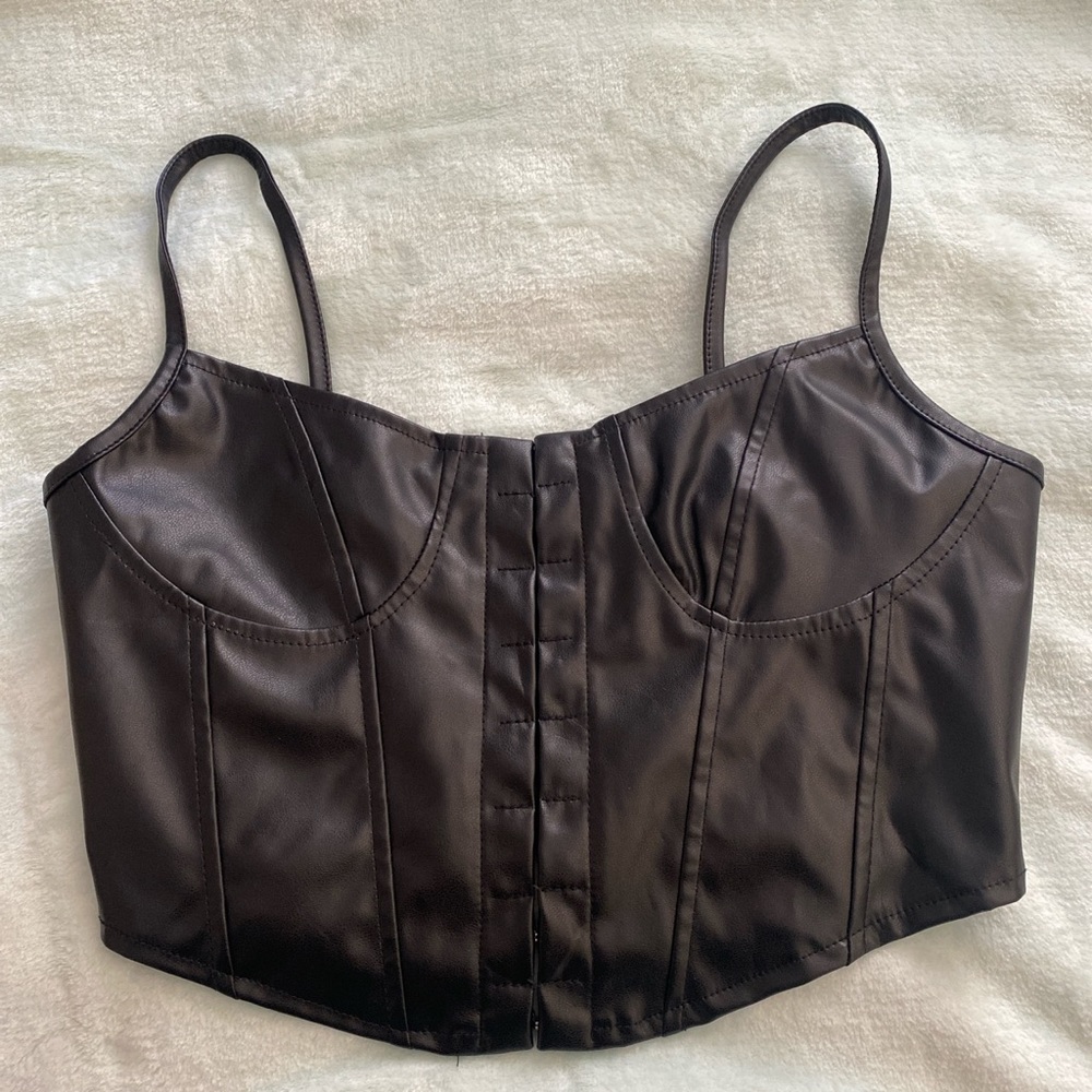 super cute black corset like top